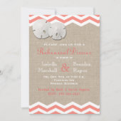 Koraalzanddollar en Chevron-repetitief diner Kaart (Voorkant)