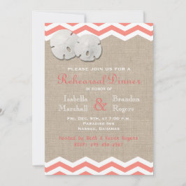 Koraalzanddollar en Chevron-repetitief diner Kaart