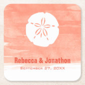 Koraalzanddollar Kartonnen Onderzetters (Voorkant)