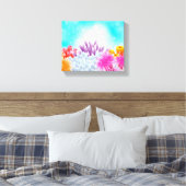 Koraalzee Canvas Afdruk (Insitu (Slaapkamer))