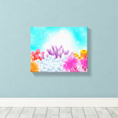 Koraalzee Canvas Afdruk (Insitu (Houten vloer))