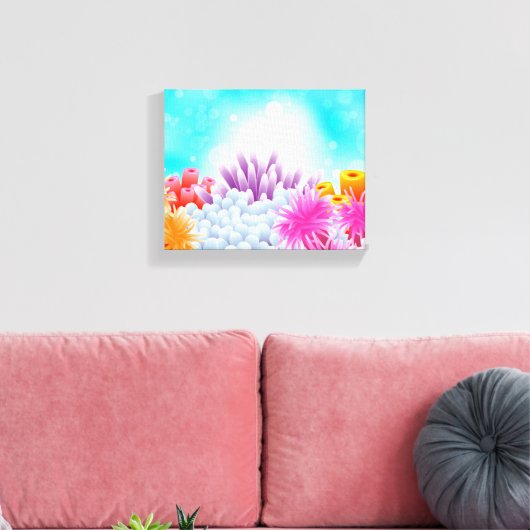 Koraalzee Canvas Afdruk (Insitu (Woonkamer))
