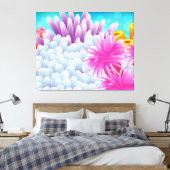 Koraalzee Canvas Afdruk (Insitu (Slaapkamer))