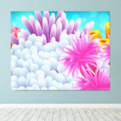 Koraalzee Canvas Afdruk (Insitu (Houten vloer))