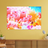 Koraalzee Canvas Afdruk (Insitu (Woonkamer))