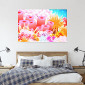 Koraalzee Canvas Afdruk (Insitu (Slaapkamer))