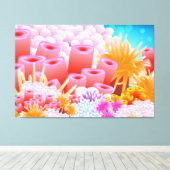 Koraalzee Canvas Afdruk (Insitu (Houten vloer))