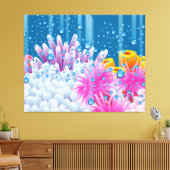 Koraalzee Canvas Afdruk (Insitu (Woonkamer))
