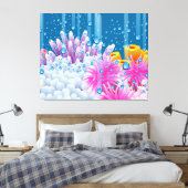 Koraalzee Canvas Afdruk (Insitu (Slaapkamer))