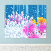 Koraalzee Canvas Afdruk (Insitu (Houten vloer))