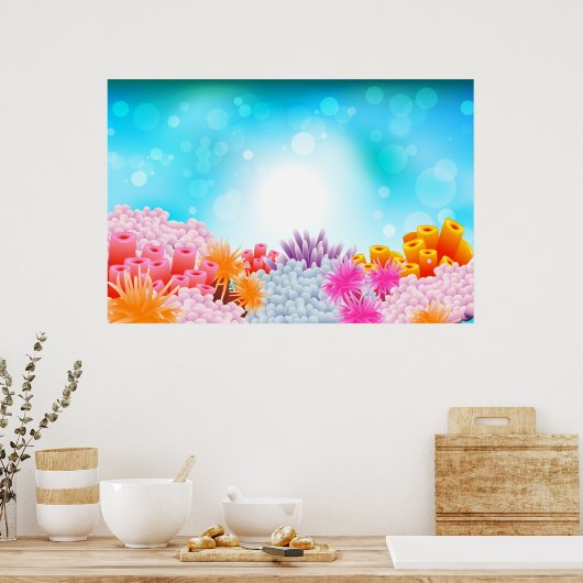 Koraalzee Poster (Keuken)