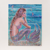 Koraalzeemeermin met zeepaardje door Renee Lavoie Legpuzzel (Verticaal)