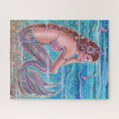 Koraalzeemeermin met zeepaardje door Renee Lavoie Legpuzzel (Horizontaal)