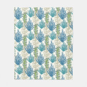 Koraalzeewier patroondekens fleece deken (Voorkant)