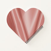 Koraalzijde textuur. Gouden lijst. Notitieboek (Achterkant)