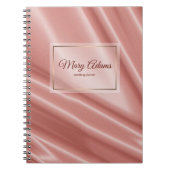 Koraalzijdestructuur. Golden lijst. Notitieboek (Voorkant)