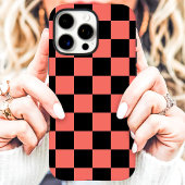 Koraalzwart dambord Case-Mate iPhone case