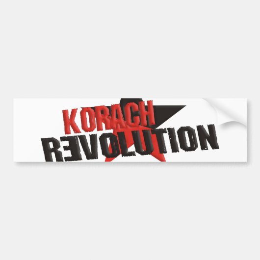Korakrevolutie Bumpersticker (Voorkant)