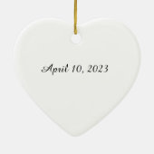 Koral Floral Wreath Persoonlijke naam Keramisch Ornament (Achterkant)