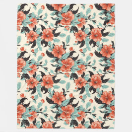 Koral Garden Fleece Deken