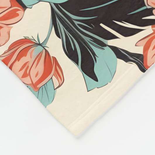 Koral Garden Fleece Deken (Hoek)