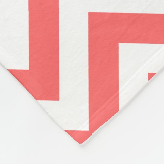 Koral Gray Chevron Monogram Blanket Fleece Deken (Hoek)