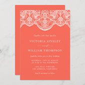 Koral Mod Moroccan lok pattern Weddenschap Kaart (Voorkant / Achterkant)