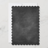 Koral Peonie Chalkboard Weddenschap Kaart (Achterkant)