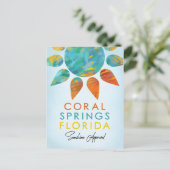 Koral Springs Florida Sunshine Travel Briefkaart (Staand voorkant)