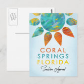 Koral Springs Florida Sunshine Travel Briefkaart (Voorkant / Achterkant)