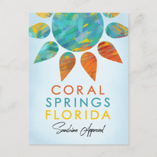 Koral Springs Florida Sunshine Travel Briefkaart