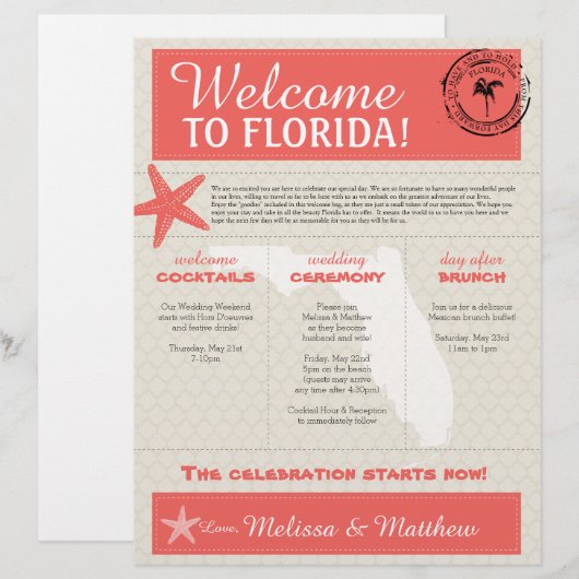 Koral Starfish Florida Weddenschap (Voorkant / Achterkant)