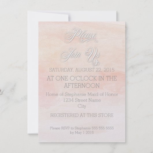 KORAL WATERVERF MODERN WEDING KAART (Achterkant)