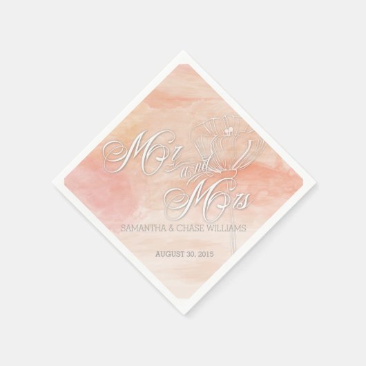 KORAL WATERVERF MODERN WEDING SERVETTEN (Hoek)