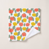 Koralen en goudbloemen bad handdoek (Wasdoekje)