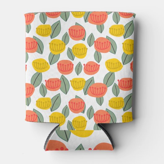 Koralen en goudbloemen blikjeskoeler (Voorkant)