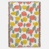 Koralen en goudbloemen deken (Voorkant Verticaal)