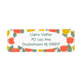 Koralen en goudbloemen etiket (Voorkant)