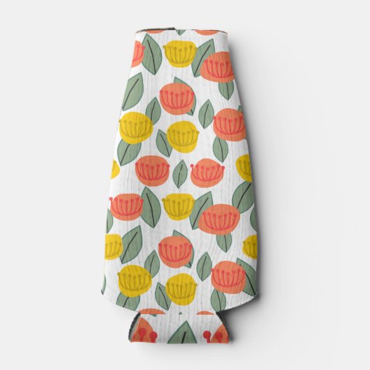 Koralen en goudbloemen flesjeskoeler (Voorkant)