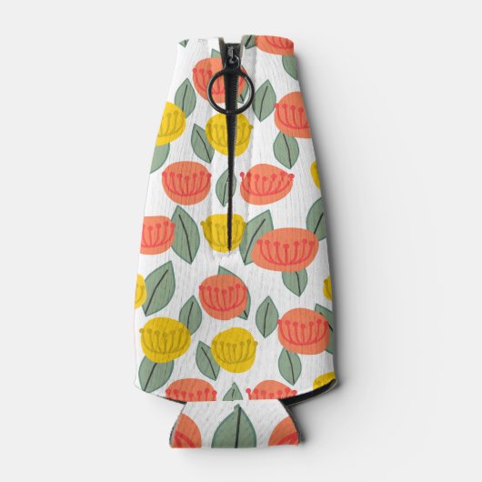 Koralen en goudbloemen flesjeskoeler (Achterkant)