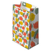 Koralen en goudbloemen klein cadeauzakje (Voorkant Gekanteld)