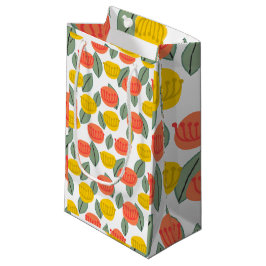 Koralen en goudbloemen klein cadeauzakje