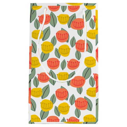 Koralen en goudbloemen klein cadeauzakje (Voorkant)