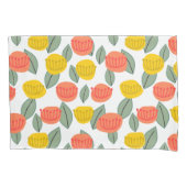 Koralen en goudbloemen kussensloop (Voorkant)