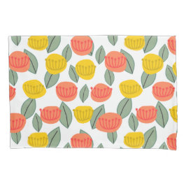 Koralen en goudbloemen kussensloop