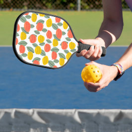 Koralen en goudbloemen pickleball paddle