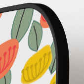 Koralen en goudbloemen pickleball paddle (Links Detail)