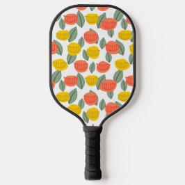 Koralen en goudbloemen pickleball paddle