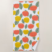 Koralen en goudbloemen strandlaken (Voorkant)