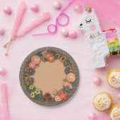 Koralen en gouden bloemen, schaars, papier Bord (Feest)